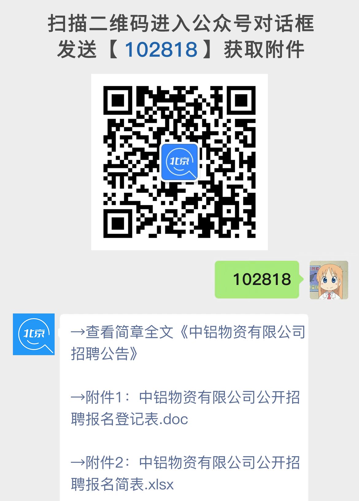 中铝物资有限公司招聘公告